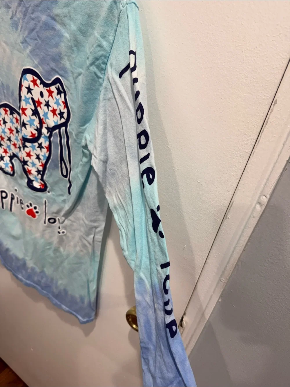 Blue Tie-Dye Long Sleeve Tee puppie love brand